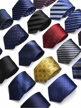 Collection of 5 - Lands End 100% Silk Ties